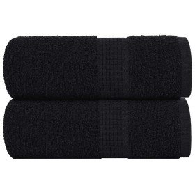Toallas de mano FROGN 2 uds negro 30x30 cm 360 g/m² en Toallas | Comprar online en Foru.es