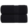 Toallas de mano FROGN 2 uds negro 30x30 cm 360 g/m² en Toallas | Comprar online en Foru.es