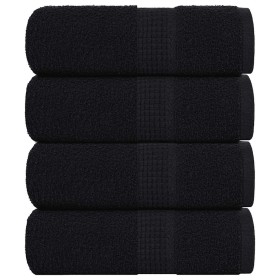 Toallas de baño FROGN 4 uds negro 30x30 cm 360 g/m² en Toallas | Comprar online en Foru.es