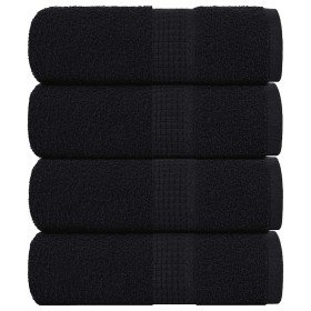 Toallas de baño FROGN 4 uds negro 30x30 cm 360 g/m² en Toallas | Comprar online en Foru.es