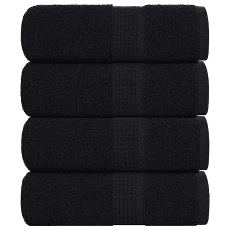 Toallas de baño FROGN 4 uds negro 30x30 cm 360 g/m² en Toallas | Comprar online en Foru.es