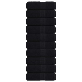 Toallas de baño FROGN 10 uds negro 30x30 cm 360 g/m² en Toallas | Comprar online en Foru.es