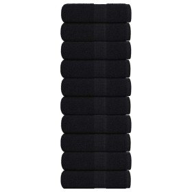 Toallas de baño FROGN 10 uds negro 30x30 cm 360 g/m² en Toallas | Comprar online en Foru.es