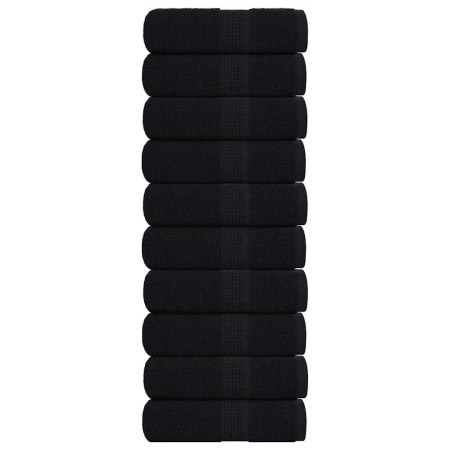 Toallas de baño FROGN 10 uds negro 30x30 cm 360 g/m² en Toallas | Comprar online en Foru.es