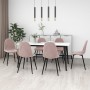 Sillas de comedor 6 unidades terciopelo rosa en Sillas de comedor | Comprar online en Foru.es