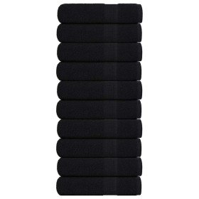 Toallas de baño FROGN 10 uds negro 100x150 cm 360 g/m² en Toallas | Comprar online en Foru.es