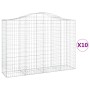 Cestas gaviones 10 uds forma de arco hierro 200x50x140/160 cm de vidaXL, Maceteros y jardineras - Ref: Foro24-3145690, Precio...