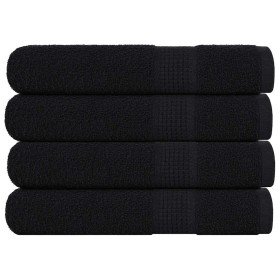Toallas FROGN 4 uds negro 100x200 cm 360 g/m² en Toallas | Comprar online en Foru.es
