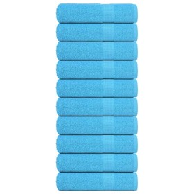 Toallas de mano FROGN 10 uds turquesa 50x100 cm 360 g/m² en Toallas | Comprar online en Foru.es