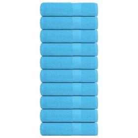 Toallas de mano FROGN 10 uds turquesa 50x100 cm 360 g/m² en Toallas | Comprar online en Foru.es