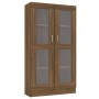 Vitrina madera contrachapada roble marrón 82,5x30,5x150 cm de vidaXL, Librerías y estanterías - Ref: Foro24-815119, Precio: 1...