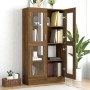 Vitrina madera contrachapada roble marrón 82,5x30,5x150 cm de vidaXL, Librerías y estanterías - Ref: Foro24-815119, Precio: 1...