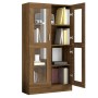 Vitrina madera contrachapada roble marrón 82,5x30,5x150 cm de vidaXL, Librerías y estanterías - Ref: Foro24-815119, Precio: 1...
