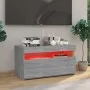 Mueble de TV con luces LED gris Sonoma 75x35x40 cm de vidaXL, Muebles TV - Ref: Foro24-815125, Precio: 50,34 €, Descuento: %