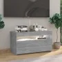 Mueble de TV con luces LED gris Sonoma 75x35x40 cm de vidaXL, Muebles TV - Ref: Foro24-815125, Precio: 50,34 €, Descuento: %