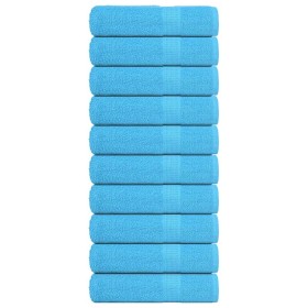 Toallas de ducha FROGN 10 uds turquesa 70x140 cm 360 g/m² en Toallas | Comprar online en Foru.es