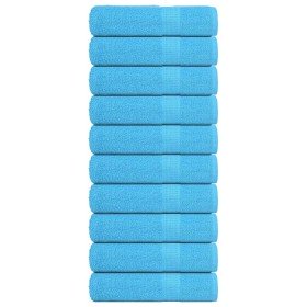 Toallas de ducha FROGN 10 uds turquesa 70x140 cm 360 g/m² en Toallas | Comprar online en Foru.es