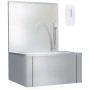 Fregadero lavamanos con grifo y dispensador de jabón acero inox de vidaXL, Fregaderos - Ref: Foro24-51114, Precio: 217,10 €, ...