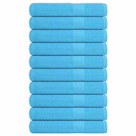 Toallas de sauna FROGN 10 uds turquesa 80x200 cm 360 g/m² en Toallas | Comprar online en Foru.es