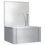 Fregadero lavamanos con grifo y dispensador de jabón acero inox de vidaXL, Fregaderos - Ref: Foro24-51114, Precio: 217,10 €, ...