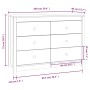 Aparador de madera maciza de pino 100x40x72 cm de vidaXL, Aparadores - Ref: Foro24-821764, Precio: 135,69 €, Descuento: %
