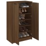 Mueble zapatero madera contrachapada marrón roble 59x35x100 cm de vidaXL, Armarios y almacenamiento - Ref: Foro24-817110, Pre...