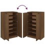 Mueble zapatero madera contrachapada marrón roble 59x35x100 cm de vidaXL, Armarios y almacenamiento - Ref: Foro24-817110, Pre...