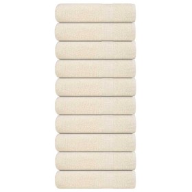 Toallas de mano FROGN 10 uds crema 50x100 cm 360 g/m² en Toallas | Comprar online en Foru.es