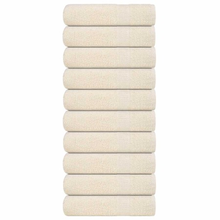 Toallas de baño FROGN 10 uds crema 100x150 cm 360 g/m² en Toallas | Comprar online en Foru.es