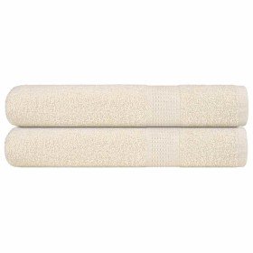 Toallas de sauna FROGN 2 uds crema 80x200 cm 360 g/m² en Toallas | Comprar online en Foru.es