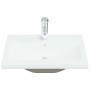Lavabo empotrado con grifo cerámica blanco 61x39x18 cm de vidaXL, Lavabos - Ref: Foro24-148624, Precio: 170,92 €, Descuento: %