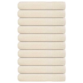 Toallas de sauna FROGN 10 uds crema 80x200 cm 360 g/m² en Toallas | Comprar online en Foru.es