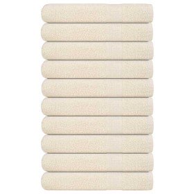 Toallas de sauna FROGN 10 uds crema 80x200 cm 360 g/m² en Toallas | Comprar online en Foru.es