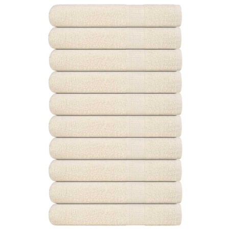 Toallas de sauna FROGN 10 uds crema 80x200 cm 360 g/m² en Toallas | Comprar online en Foru.es