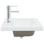Lavabo empotrado con grifo cerámica blanco 61x39x18 cm de vidaXL, Lavabos - Ref: Foro24-148624, Precio: 170,92 €, Descuento: %