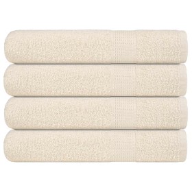 Toallas FROGN 4 uds crema 100x200 cm 360 g/m² en Toallas | Comprar online en Foru.es