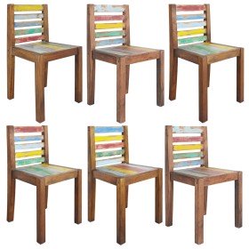 Sillas de comedor 6 unidades madera maciza reciclada en Sillas de comedor | Comprar online en Foru.es