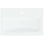 Lavabo empotrado con grifo cerámica blanco 61x39x18 cm de vidaXL, Lavabos - Ref: Foro24-148624, Precio: 170,92 €, Descuento: %