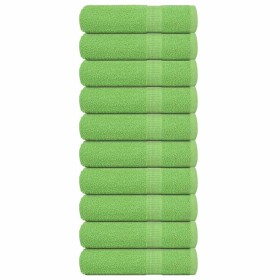 Toallas de mano FROGN 10 uds verde manzana 50x100 cm 360 g/m² en Toallas | Comprar online en Foru.es