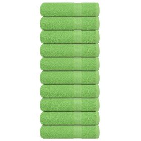 Toallas de baño FROGN 10 uds verde manzana 100x150 cm 360 g/m² en Toallas | Comprar online en Foru.es