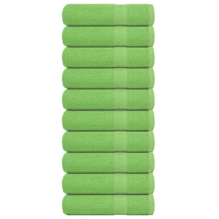 Toallas de baño FROGN 10 uds verde manzana 100x150 cm 360 g/m² en Toallas | Comprar online en Foru.es