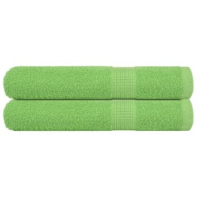 Toallas de sauna FROGN 2 uds verde manzana 80x200 cm 360 g/m² en Toallas | Comprar online en Foru.es