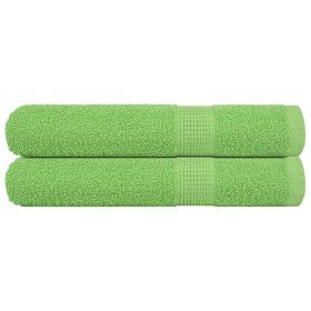Toallas de sauna FROGN 2 uds verde manzana 80x200 cm 360 g/m² en Toallas | Comprar online en Foru.es
