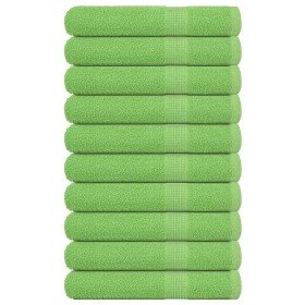 Toallas FROGN 10 uds verde manzana 100x200 cm 360 g/m² en Toallas | Comprar online en Foru.es