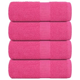 Toallas de invitados FROGN 4 uds rosa 30x50 cm 360 g/m² en Toallas | Comprar online en Foru.es