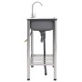 Fregadero de camping doble seno y grifo acero inoxidable de vidaXL, Fregaderos - Ref: Foro24-151211, Precio: 198,69 €, Descue...