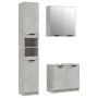 Set de muebles baño 3 pzas madera contrachapada gris hormigón de vidaXL, Muebles de baño - Ref: Foro24-3115879, Precio: 215,8...