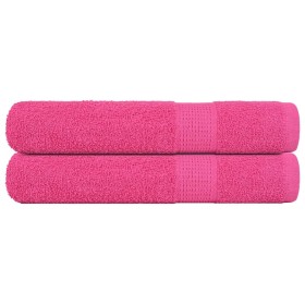 Toallas de sauna FROGN 2 uds rosa 80x200 cm 360 g/m² en Toallas | Comprar online en Foru.es