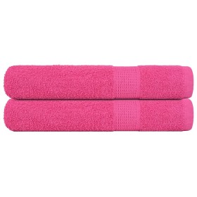 Toallas FROGN 2 uds rosa 100x200 cm 360 g/m² en Toallas | Comprar online en Foru.es