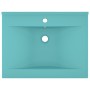 Lavabo de lujo con grifo cerámica 60x46 cm verde claro de vidaXL, Lavabos - Ref: Foro24-147024, Precio: 115,23 €, Descuento: %